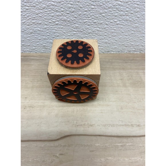 2010 Judi Kins Gears Silhouette Wood Mounted Rubber Stamp - Picture 2 of 5